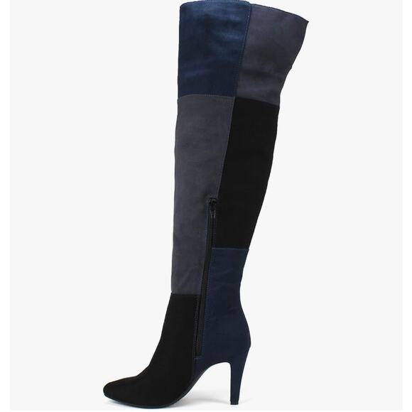 RIALTO Shoes CARPIO Women's Boot, Navy/Multi Suedette - Picture 1 of 8